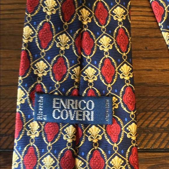 Enrico Coveri Men’s Silk Neck Tie - Picture 8 of 8